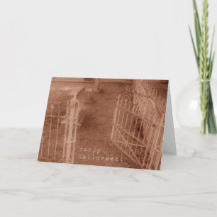 Happy Halloween Cemetary Gate Kaart