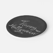 Happy Halloween Chalkboard Chalk Holiday Party Papieren Bordje (Gekanteld)