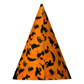 Happy Halloween Characters Silhouette Party Feesthoedjes (Achterkant)