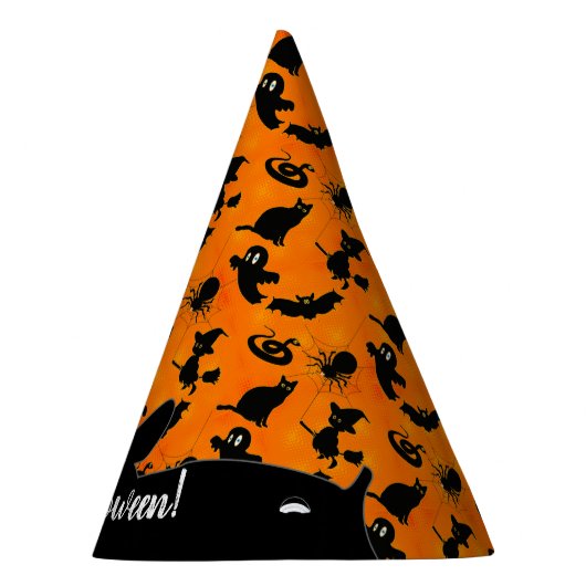 Happy Halloween Characters Silhouette Party Feesthoedjes (Rechts)