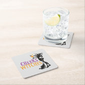 Happy Halloween Cheers Witches Party Kartonnen Onderzetters (Insitu)