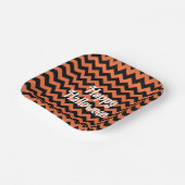 Happy Halloween chevron streep kinder partij Papieren Bordje (Gebogen)