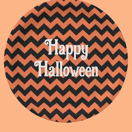 Happy Halloween chevron streep kinder partij Papieren Bordje
