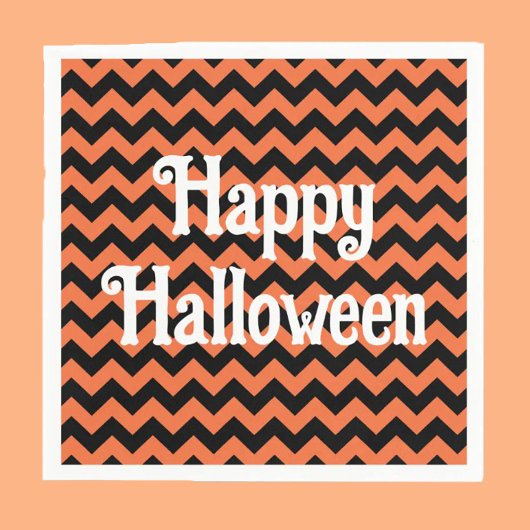Happy Halloween chevron streep kinder partij Servet
