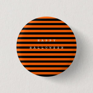 Happy Halloween Chic Black en Oranje Ronde Button 3,2 Cm