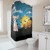 Happy Halloween Chihuahua Douchegordijn (In situ)