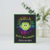 Happy Halloween Child Trick Treat Fun personaliser Briefkaart (Staand voorkant)