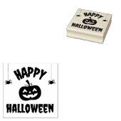 Happy Halloween Citrouille Rubberstempel (Gestempeld)