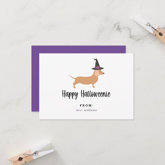 Happy Halloween Classroom-kaarten Kaart (Voorkant / Achterkant in situ)