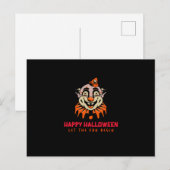 Happy Halloween Clown laat de Fun beginnen Briefkaart (Voorkant / Achterkant)