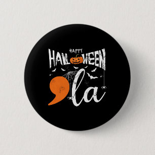 Happy Halloween Comma La Shirt Halloween Kostuum P Ronde Button 5,7 Cm