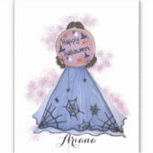 Happy Halloween Cookie Illustratie Aangepaste naam Sticker (Voorkant)