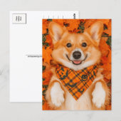 Happy Halloween Corgi Postcard Cute Dog Autumn Briefkaart (Voorkant / Achterkant)