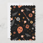 Happy Halloween Costume Birthday Party Invitation Kaart (Achterkant)