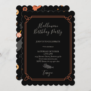 Happy Halloween Costume Birthday Party Invitation Kaart