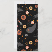 Happy Halloween Costume Birthday Party Invitation Kaart (Achterkant)