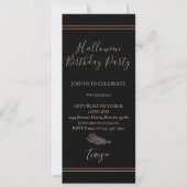Happy Halloween Costume Birthday Party Invitation Kaart (Voorkant)