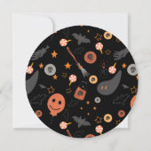 Happy Halloween Costume Birthday Party Invitation Kaart (Achterkant)