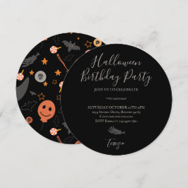 Happy Halloween Costume Birthday Party Invitation Kaart