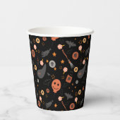 Happy Halloween Costume Birthday Party Papieren Bekers (Achterkant)