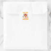 Happy Halloween Costume Design Ronde Sticker (Tas)