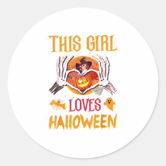 Happy Halloween Costume Design Ronde Sticker (Voorkant)