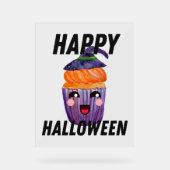 Happy Halloween Costume Halloween Cupcake Acryl Bord (Voorkant)