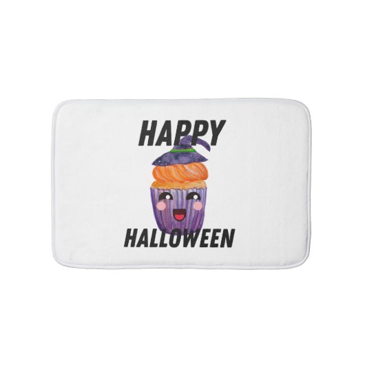 Happy Halloween Costume Halloween Cupcake Badmat (Voorkant)