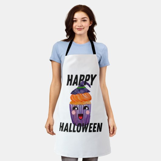 Happy Halloween Costume Halloween Cupcake Schort (Gedragen)