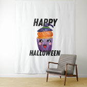 Happy Halloween Costume Halloween Cupcake Wandkleed (In situ)