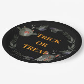 Happy Halloween Costume Party Bat Papieren Bordje (Gekanteld)