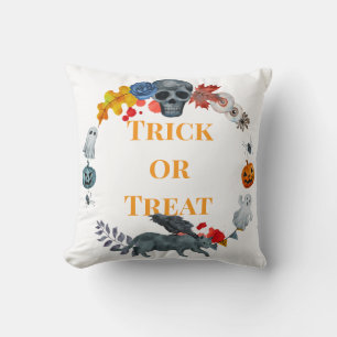 Happy Halloween Costume Party Pumpkin en Ghosts Kussen