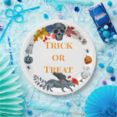 Happy Halloween Costume Party Pumpkin en Ghosts Papieren Bordje (Feest)