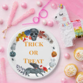 Happy Halloween Costume Party Pumpkin en Ghosts Papieren Bordje (Feest)