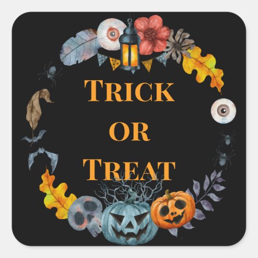 Happy Halloween Costume Party Pumpkin Vierkante Sticker (Voorkant)