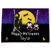 Happy Halloween Costume Party Vampires Paars Groot Cadeauzakje (Voorkant)