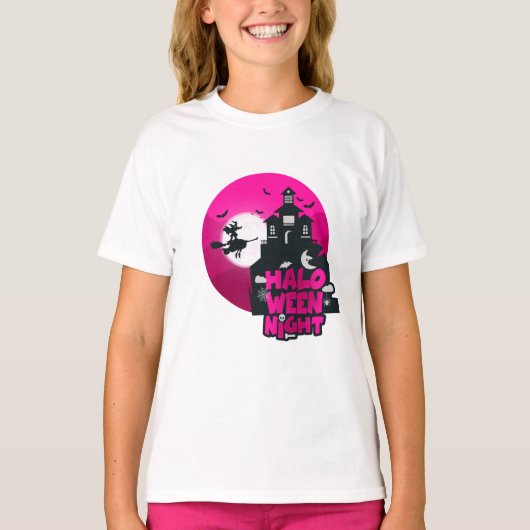 Happy Halloween Costume voor meisjes T-Shirt (Voorkant)