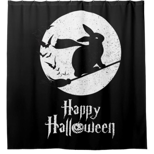 Happy Halloween Costume Witch Rabbit Lover Gift Douchegordijn (Voorkant)