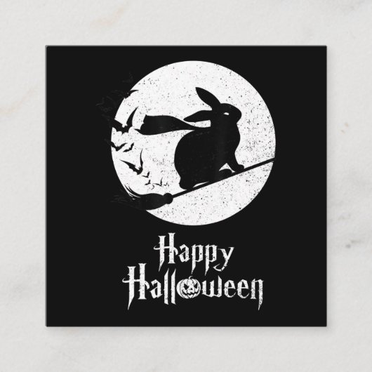 Happy Halloween Costume Witch Rabbit Lover Gift Vierkante Visitekaartje (Voorkant)