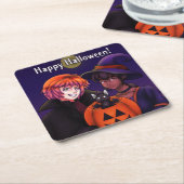 Happy Halloween Costumes Kartonnen Onderzetters (Schuin)