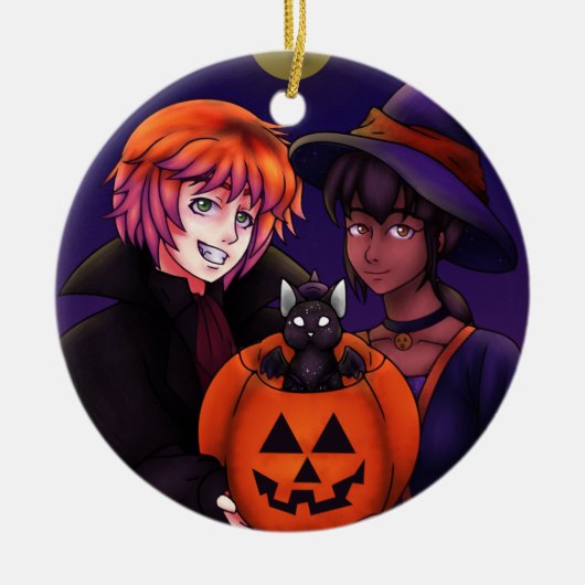 Happy Halloween Costumes Keramisch Ornament (Voorkant)