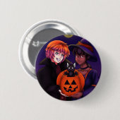 Happy Halloween Costumes Ronde Button 5,7 Cm (Voorkant /achterkant)