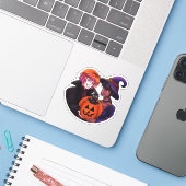 Happy Halloween Costumes Sticker (Laptop met iPhone)