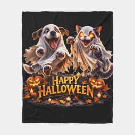 Happy Halloween cozy fleece Deken