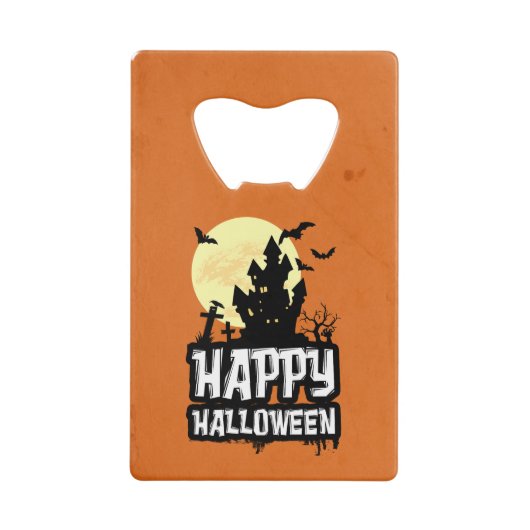 Happy Halloween Creditkaart Flessenopener (Voorkant)