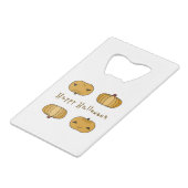 Happy Halloween Creditkaart Flessenopener (Voorkant Gekanteld)