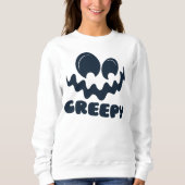 Happy Halloween Creepy Funny Face Trui (Voorkant)