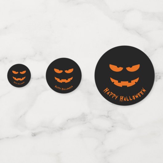 Happy Halloween Creepy Graveyard Table Confetti (Achterkanten)