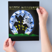Happy Halloween Creepy Haunted House Flyer (Hand)