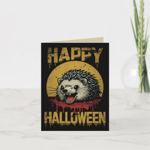 Happy Halloween Creepy Hedgehog Kaart